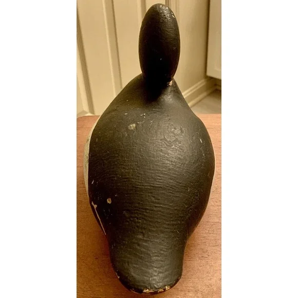 Vintage Carved & Painted Wooden Duck Decoy Blue Bill Weighted Factory Decoy‎